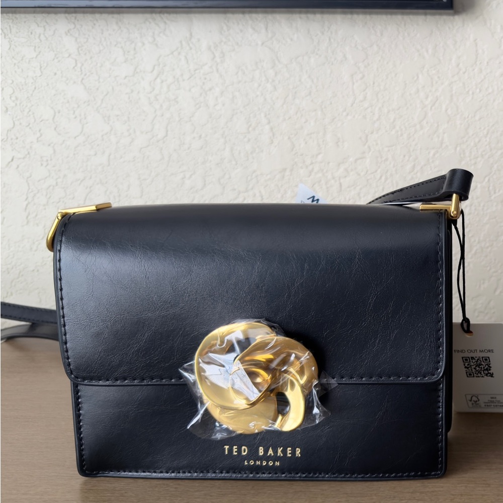 Ted Baker London Rosalie Black Leather Crossbody Bag - Picture 2 of 2